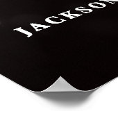 Black Gold 50th Birthday Party Welcome Sign ポスター (角)