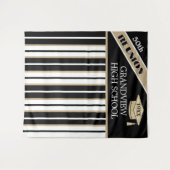 Black & Gold 50TH Class Reunion Photo Backdrop タペストリー (正面(横))