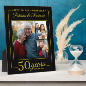 Black Gold 50th Golden Anniversary 3 Photo Collage フォトプラーク (側面)