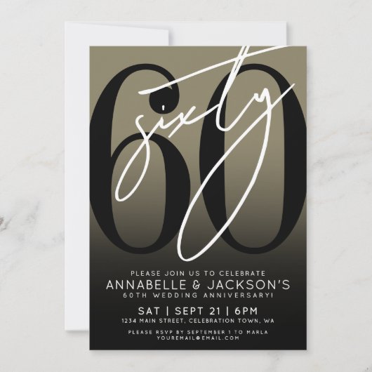 Black Gold 60th Anniversary Party 招待状 (正面)