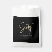 Black & Gold 60th Birthday Party フェイバーバッグ (正面)