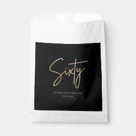 Black & Gold 60th Birthday Party フェイバーバッグ