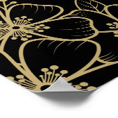 Black Gold 60th Birthday Party Welcome ポスター (角)