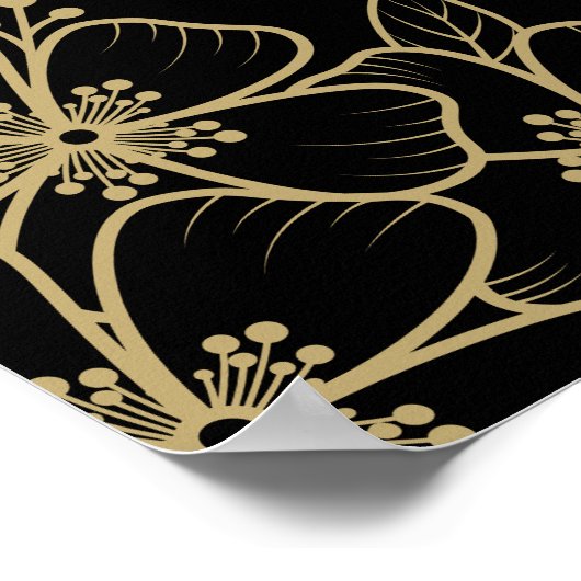 Black Gold 60th Birthday Party Welcome ポスター (角)