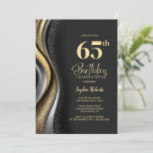 Black Gold 65th Birthday Party 招待状 (スタンド正面)