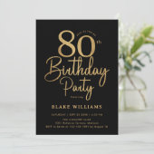Black Gold 80th Birthday 招待状 (スタンド正面)