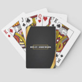 Black & Gold Abstract Design with Custom Text トランプ (裏面)