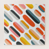 Black Gold Abstract Swirl Modern Moon ジグソーパズル (横)