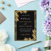 Black Gold Acrylic Wedding Invitation Example アクリル招待状 (インサイチュ (ウェディング))