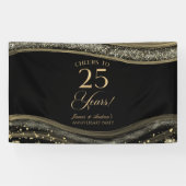 Black Gold Agate 25th Wedding Anniversary Party 横断幕 (横)