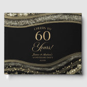 Black Gold Agate 60th Wedding Anniversary Party ゲストブック (正面)