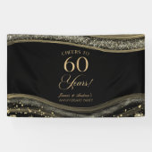 Black Gold Agate 60th Wedding Anniversary Party 横断幕 (横)