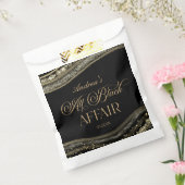Black Gold Agate All Black Affair Birthday Party フェイバーバッグ (封をした状態)