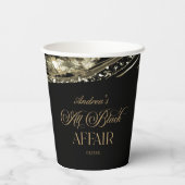 Black Gold Agate All Black Affair Birthday Party 紙コップ (裏面)