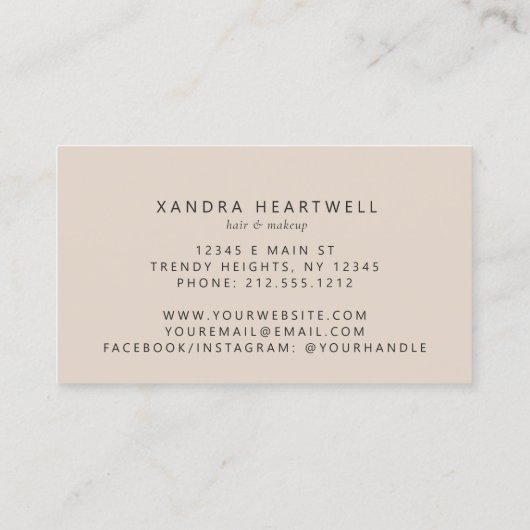 Black Gold Agate Ivory Luxury Stylist 名刺 (裏面)