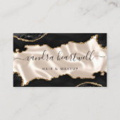 Black Gold Agate Ivory Luxury Stylist 名刺 (正面)