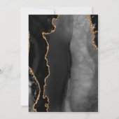 Black Gold Agate Script Dark 18th Birthday 招待状 (裏面)