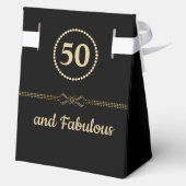 Black &Gold ANY AGE Birthday 4"w x 2"l x 5"h フェイバーボックス (裏面)