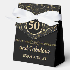 Black &Gold ANY AGE Birthday 4"w x 2"l x 5"h フェイバーボックス