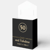 Black &Gold ANY AGE Birthday 4"w x 2"l x 5"h フェイバーボックス (見開き)