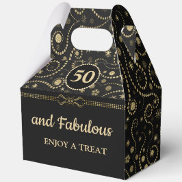 Black &Gold ANY AGE Birthday 5"w x 3"l x 6.5"h フェイバーボックス