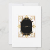 Black & Gold Art Deco Wedding Invitation  招待状 (裏面)