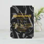 Black & Gold Birthday Invitation, 30th Birthday Ev 招待状 (スタンド正面)