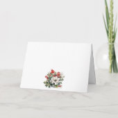 Black Gold Botanical Photo Christmas Card カード (裏面)