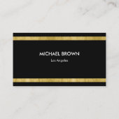 Black Gold Boutique Business Card Minimal Elegant 名刺 (裏面)