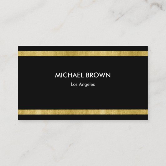 Black Gold Boutique Business Card Minimal Elegant 名刺 (裏面)