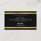Black Gold Boutique Business Card Minimal Elegant 名刺 (正面)
