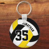 black gold boys' jersey number volleyball キーホルダー (裏面)