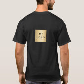 Black gold business logo name signature golf tシャツ (裏面)