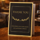 Black & Gold Casino Night Thank You Card サンキューカード