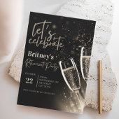 Black Gold Champagne Retirement Party  招待状