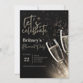 Black Gold Champagne Retirement Party  招待状 (正面)