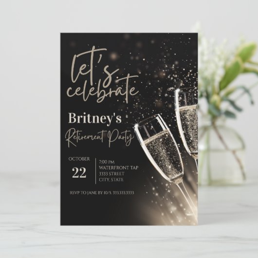 Black Gold Champagne Retirement Party  招待状 (スタンド正面)