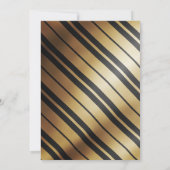 Black & Gold Champagne Theme Party 招待状 (裏面)