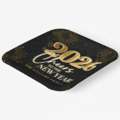 Black Gold Cheers New Years Eve Party ペーパープレート (傾斜あり)