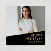 Black Gold Chic Real Estate スクエア名刺 (正面)