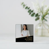 Black Gold Chic Real Estate スクエア名刺 (スタンド正面)