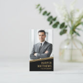 Black Gold Chic Real Estate 名刺 (スタンド正面)