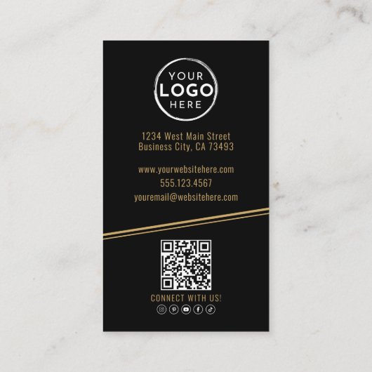 Black Gold Chic Real Estate 名刺 (裏面)