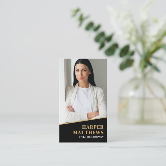 Black Gold Chic Real Estate 名刺 (スタンド正面)