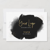 Black & Gold Chic Salon Logo Gift Certificate (裏面)