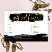 Black & Gold Chic Salon Logo Gift Certificate