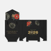 Black Gold Chinese New Year of the Horse フェイバーボックス (折り畳みなし)