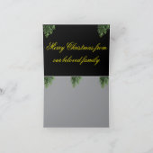 Black & Gold Christmas Card – Family to Family サンキューカード (内部)