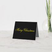 Black & Gold Christmas Card – Family to Family サンキューカード (正面)