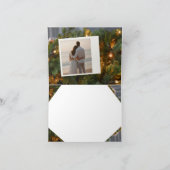 Black & Gold Christmas Card with Custom Photo サンキューカード (内部)